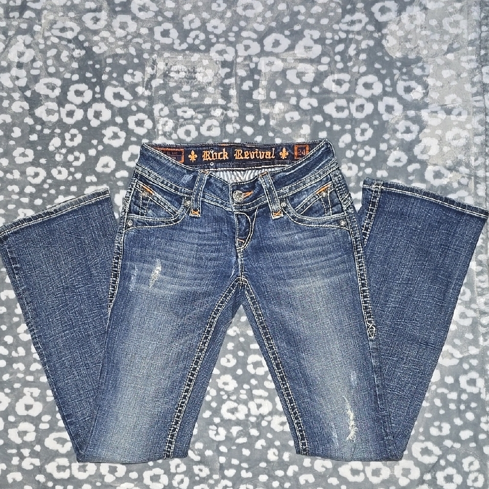 Rock Revival Stephanie Boot Cut Jeans **Size 24×32